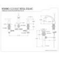 thumbnail image 5 of Kingston Brass KS494CQLAC Claremont 8 in. Widespread Bathroom Faucet, Antique Copper, 5 of 5