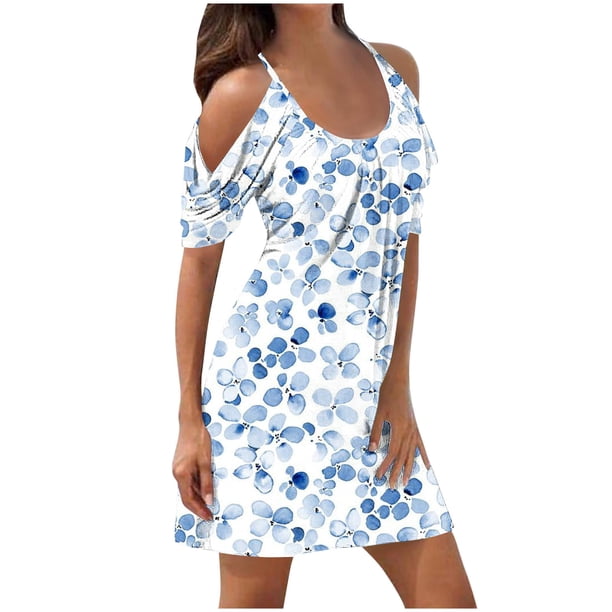 Vestido sin Mangas para las Mujeres Vestido de Moda de Suspensión Impreso, Vestido Diario Y de Fiesta de Poliéster sin Mangas