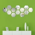 thumbnail image 6 of yaaqii 24pcs Golden Hexagon Mirror Wall Acrylic Self no glud Mosaic Tiles Stickers, 6 of 10