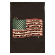 USA Vintage Flag Pledge of Allegiance Garden Yard Flag