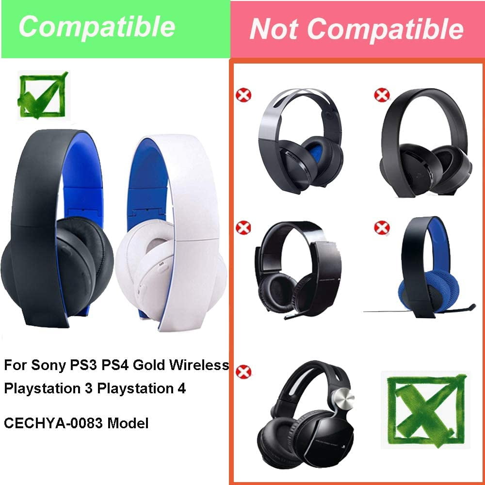 jingewell Replacement Ear Pads Cushions, Headphone Pillows Earpads for Sony PS3  PS4 Gold Wireless Playstation 3 | Walmart Canada