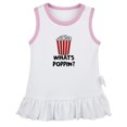 thumbnail image 1 of Whats Poppin Funny Dresses For Baby, Newborn Babies Skirts, Infant Princess Dress, 0-24M Kids Graphic Clothes (White Sleeveless Dresses, 18-24 Months), 1 of 4