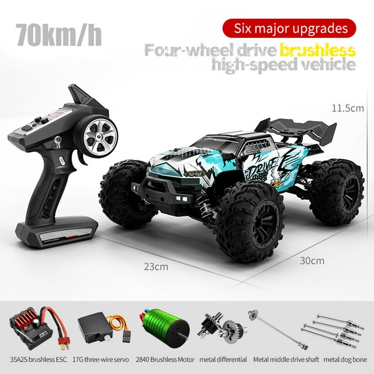 Q130 2.4G 70KM/H 4WD RC Car With Light Brushless Motor Remote Control Cars  High Speed Drift Monster Truck Toy For Adults Kids