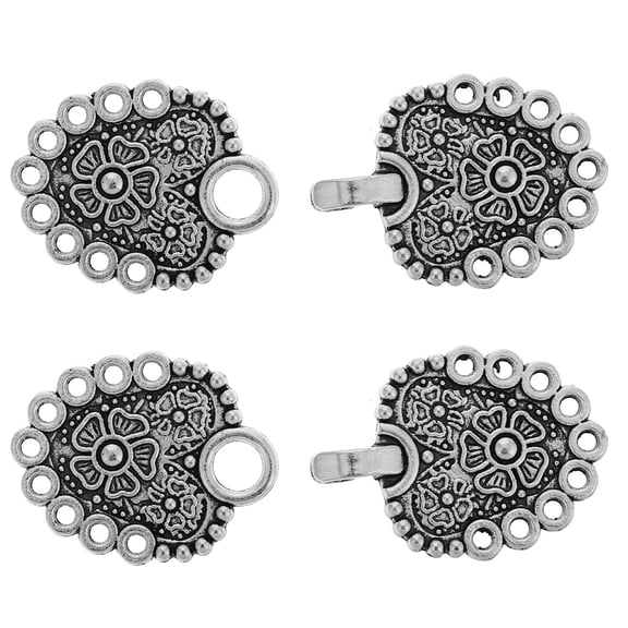 Luxshiny 2-Pack Zinc Alloy Shawl Clips, Fashionable Plated Cloak Clasps for Sweater and Cardigan Closure Accessories