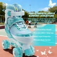 thumbnail image 5 of JZY Butterfly Quad Rollerskates for Girls Ages 3-12, 4 Size Adjustable Light Up Wheels, Indoor Outdoor Beginners Skates, Children's Birthday Gift, 5 of 7