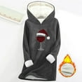 thumbnail image 2 of Women Fall Clothes Round Neck Pullover Sweatshirt Long Sleeve Hoodies Wine Glass Print Christmas Top Fall Fashion Must Haves My Items, 2 of 6
