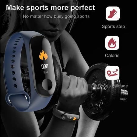Jeobest Fitness Tracker Wristband - Fitness Activity Tracker Color Screen - Fitness Smart Watch Band - Bluetooth Smart Bracelet Sport Watch Step Calorie Counter Tracker Pedometer Smart