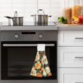 thumbnail image 4 of Yayeee Kitchen Hanging Hand Towels Set of 2 with Loop Bathroom Absorbent Tie Towel, Bright Floral, 4 of 7