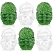 300Pcs Golf Cupcake Liner Green White Golf Ball Paper Baking Cup Muffin Liner Cake Storage Container for Sport Party DIY Crafts Supplies