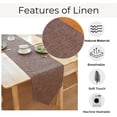 thumbnail image 3 of Burlap Farmhouse Cotton Linen Table Runner, Rustic WovenTable Runner for Dining, Kitchen, Holiday, Halloween, Christmas, Party,12x70 inch, 3 of 7