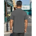 thumbnail image 4 of COOFANDY Men's Half Turtleneck Shirts Short Sleeve Slim Fit Underwear T-Shirts Lightweight Baselayer Mock Top, 4 of 10