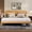 Natural, variant on Novilla Bed Frame - King Size Solid Wood Platform Bed with 3-Level Adjustable Headboard, Solid Wood Slat Support, No Box Spring Needed, Walnut