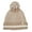 BEIGE, variant on Women's Lyon Textured Knit Roll Up Hat With Pom Pom