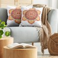 thumbnail image 5 of Ambesonne Leaf Throw Pillow Cover 2 Pack, Harmony Motif, 20", Orange Vermilion, 5 of 7