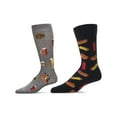 thumbnail image 5 of MeMoi Men's 2 Pair Pack Novelty Crew Socks - Mens - Male, 10-13, Black Marled, 5 of 7