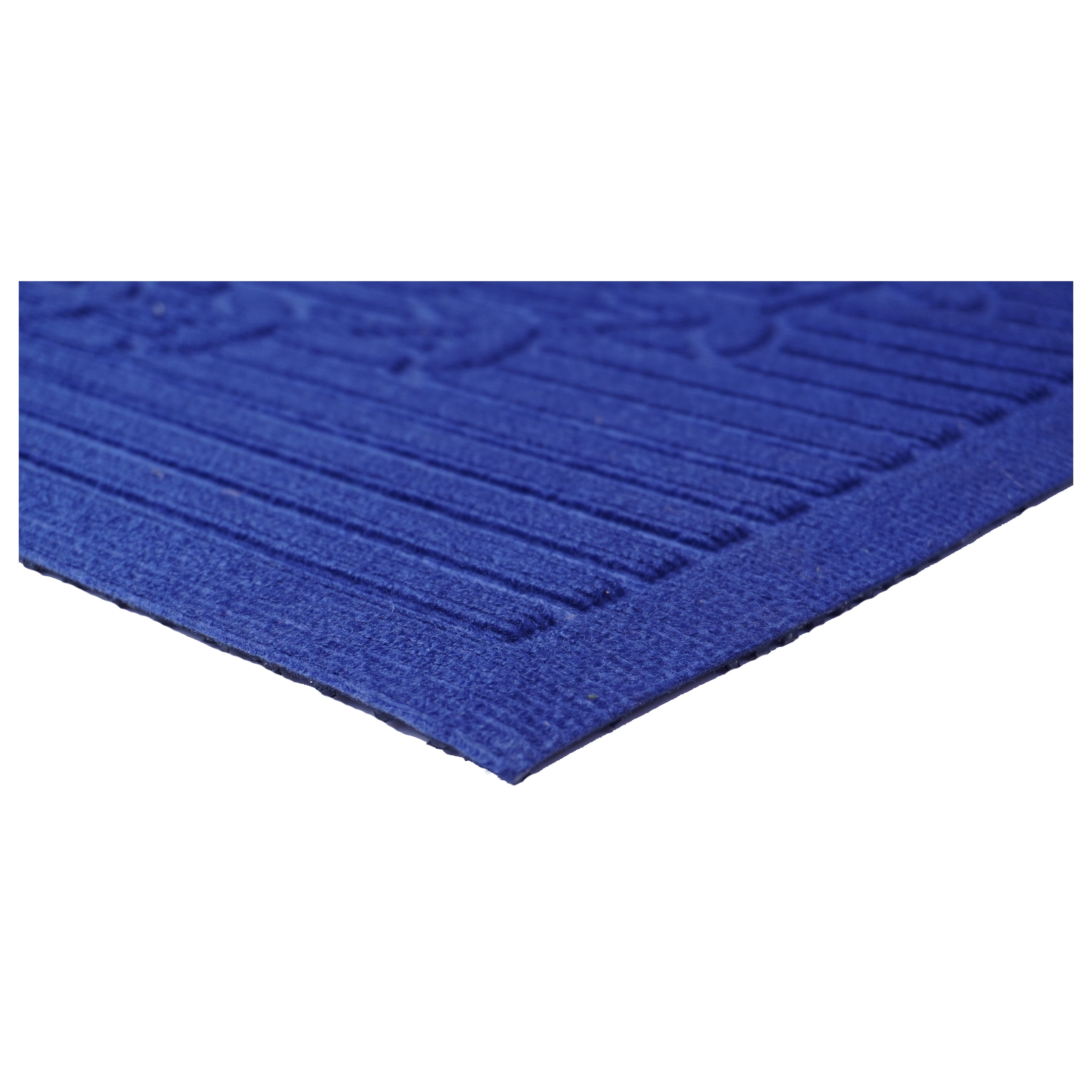 Calloway Mills 106612436 Poly Hello Indoor/Outdoor Mat, 24" x 36", Blue