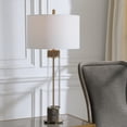 thumbnail image 6 of Uttermost Anmer Traditional Iron Glass and Fabric Table Lamp in Brass, 6 of 7