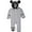 toddler rompers-Gray, variant on KkSLirnhs 6-12 Months Baby Clothing Sets Outfits Set infant Baby Girls Boys Solid Ears Hoodie Romper Clothes Fleece Jumpsuit Black