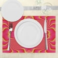 thumbnail image 3 of Ambesonne Pink Place Mats Set of 4, Surreal Patterns, Standard Size, Red Yellow, 3 of 6