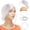 Bun White, variant on 5 Piece Old Lady Costume Set, Granny Wig with Wig Cap, Eyeglasses, Chains and Pearl Necklace for Halloween Cosplay