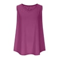 thumbnail image 2 of Posijego Plus Size Tank Tops for Women V Neck Undershirts Loose Causal Summer Sleeveless Basic Tees Tunic Tops for Women, 2 of 8
