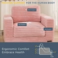 thumbnail image 6 of GOODONE Bean Bag Chair,Bean Bag Sofa with Pillows and Armrests,Floor Sofa,Reading Chair,High Elastic Lazy Sofa,Suitable for Bedroom and Living Room,No Assembly Required,Single,Pink, 6 of 9