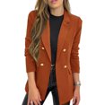 thumbnail image 1 of ORUYROP Women's Solid Color Casual Long Sleeve Lapel Button Blazer Jacket, 1 of 6