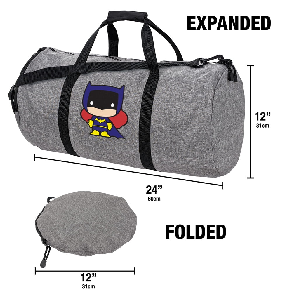 Batman Batgirl Cute Chibi Character Lightweight Duffel Bag for Sports and Gym Packable for Travel