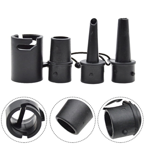 Adaptateur Valve D'air VGOL Pour Kayak – 2 Pièces, Plastique Noir, étanche, Compatible Bateaux Gonflables Et Canoës