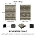thumbnail image 3 of SIXHOME Outdoor Rug 8'x10' Waterproof Reversible Patio Rug Boho Geometric Indoor Outdoor Rugs Lightweight Plastic Straw Ourdoor Carpet for RV Camping Deck Balcony Modern Porch Decor Black and Beige, 3 of 6