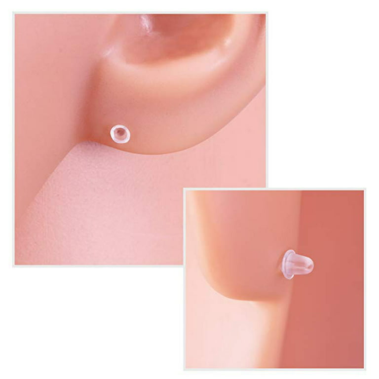 American Shushu surgery plastic concealed invisible transparent earrings  two packs with disposable ear piercers students