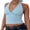 Sky Blue, variant on Women's Halter Neck Tank Tops Sleeveless Open Back Solid Color Slim Fit Top Party Shirts