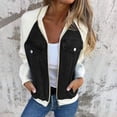 thumbnail image 2 of Wutalume Women Casual Travel Vacation Oversized Long Sleeve Jacket Zip Up Cowboy Casual Outfits Coat, Stylish and Comfortable Outerwear for Adventures,Dark Gray 3XL, 2 of 7
