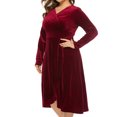 thumbnail image 6 of IROINNID Cocktail Dress for Women Wedding Guests Dresses for Women Hollow Out Lace Long Dress Evening Dress Party Dress Deals,Burgundy, 6 of 8