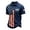 Blue, variant on Men's Loose Fit Short Sleeve Polo Shirt, USA Patriotic America Flag Graphic Collared Knit Top, Casual Summer Top for Independence Day(Blue,XL)