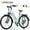 Green - Brown seat, variant on Movcan V80 Electric Bicycle for Adults, 28 MPH Top Speed, Up to 70 Miles, 1500W Peak Motor, 48V 13Ah Lithium Battery