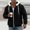 #Black, variant on DPTALR Men's Fashion Casual Solid Long Sleeve Fleece Jacket,Hooded with Zipper Pockets,Khaki,Big and Tall Men XXL