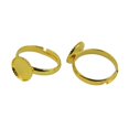 thumbnail image 4 of 10 Pieces Adjustable Blank 10mm Bezel Cabochon Ring Diy Making Gold, 4 of 4