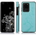 thumbnail image 4 of Phone Case for Samsung Galaxy S20 Ultra Glaxay S20ultra 5G with Tempered Glass Screen Protector Card Holder Wallet Cover Stand Flip Leather Cell Gaxaly 20S S 20 A20 20ultra G5 Cases Women Men Green, 4 of 13