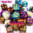 thumbnail image 2 of Juego de dados de 6 caras de 16mm, 100/50/30/10 piezas, colores aleatorios, dados cuadrados de esquina redonda D6 para fiesta PRG, tablero de juego, enseñanza de matemáticas, 2 of 4