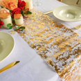 thumbnail image 6 of Gold Foil French Table Runner Hot Stamping Mesh Dining Mat Wedding Banquet Decor 28x275cm, 6 of 7