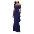 thumbnail image 1 of XSCAPE Womens Ruffled Gown Dress, Blue, 8, 1 of 1