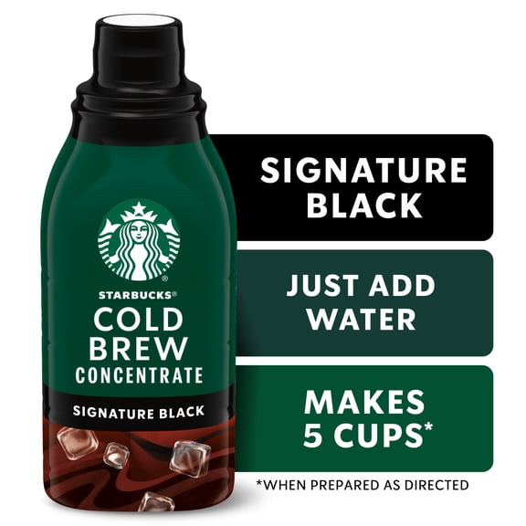 Starbucks Signature Black, Cold Brew Coffee Concentrate, Iced Coffee, 32 fl oz
