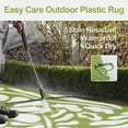 thumbnail image 6 of Lahome 5'x8' Waterproof Outdoor Rug - Reversible Plastic Straw Mat,Green Floral Design for Backyard, Deck & Picnic (Green Floral), 6 of 6