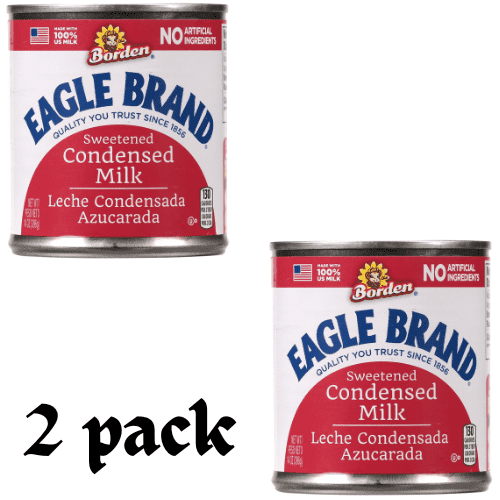 2 Pack-Eagle Brand Sweetened Condensed Milk, 100% U.S. Milk, Gluten Free, 14 fl oz Can