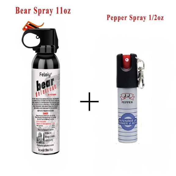 Bear Spray Deterrent 11oz with 1 Pack Free peper spray 1/2oz