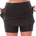 thumbnail image 2 of Huresd Tennis Skirts for Women with Shorts High Waisted Athletic Shorts Tummy Control Golf Skorts for Women with Pockets Black L, 2 of 8