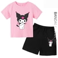 thumbnail image 4 of Camiseta Kawaii Kuromi para niñas y niños, ropa de algodón de dibujos animados de Anime, conjuntos de camisetas de Hello Kitty, ropa informal, 4 of 4