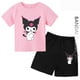 thumbnail image 4 of Camiseta Kawaii Kuromi para niñas y niños, ropa de algodón de dibujos animados de Anime, conjuntos de camisetas de Hello Kitty, ropa informal, 4 of 4