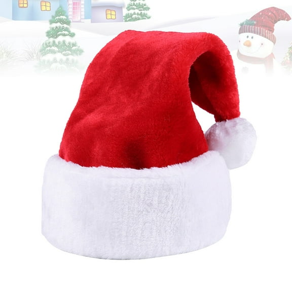 Soimiss Holiday Hats Festive Design Christmas Hat Red 1Pack